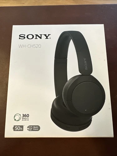New Sony WH-CH520 Wireless Over-Ear Headphones - Black - SEALED