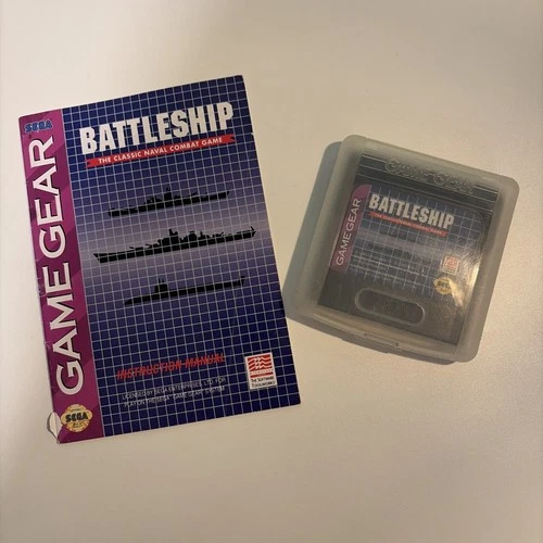Battleship Sega Game Gear Cartridge And Manual