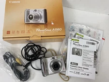 Canon Power Shot A560 Digital Camera-TESTED AND WORKS-needs Memory Card