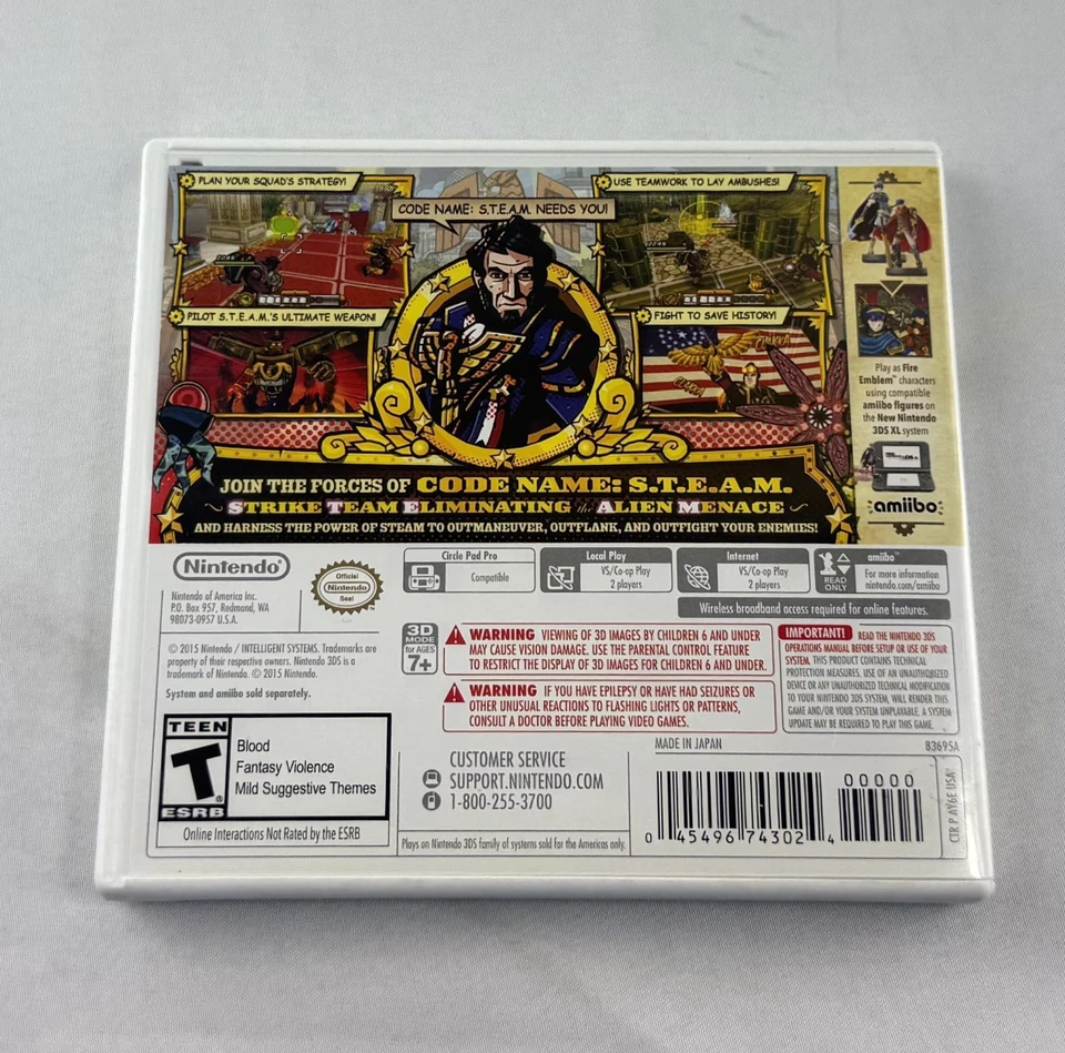 Code Name: S.T.E.A.M. (Nintendo 3DS, CIB, Mint Condition) - Image 2 of 3