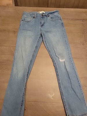Levis Engineered Lej 502 Regular 14 Taper Rinse Jeans Blue Vintage Style 27 X 27