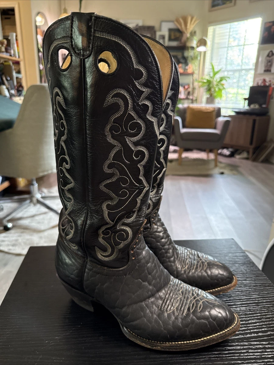 Hondo Boots Men\'s Black 10.5B Vintage Cowboy Western Leather Boots Classic Fit SOLD*Vintage Honcho Made in the USA Women main image 4