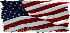 American Flag Wavy Vinyl Decal Sticker USA United States torn