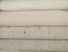 HAND DYED RUG HOOKING WOOL Mill-Dyed ~ "PURE as the DRIVEN SNOW" (4-pc. Combo)