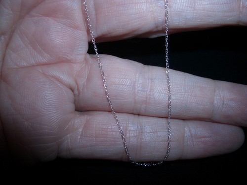 14k white gold chain necklace 18 inch 