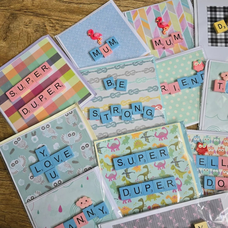 x10 Big Bundle Joblot Handmade Greeting Cards Resale Craft Fair Stock