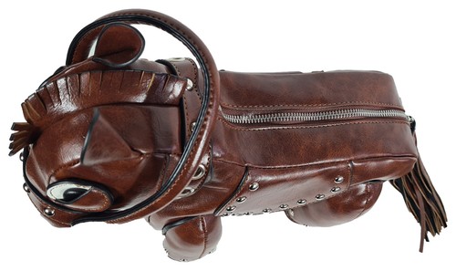 Designer Handtasche Pferd Braun - Reiter Pferdesport Reitersport - Picture 2 of 4