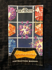 Columns Sega Genesis Instruction Manual Only Authentic Minor Creasing