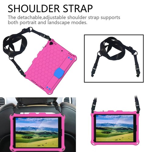 Rubber Stand Case Cover With Strap For iPad Mini Air Pro 1 2 3 4 5/6/7/8/9th Gen - Picture 81 of 84
