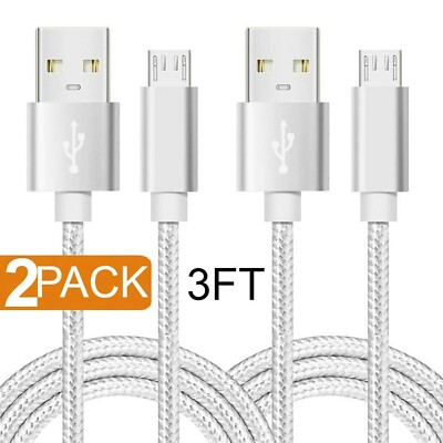 Micro USB Cable Android Charger, D & K Exclusives Durable Nylon-Braided Fast ...