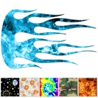 Fire Flames - Decal Sticker - Multiple Patterns & Sizes - ebn7262
