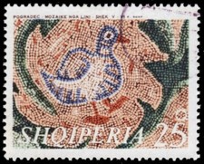 ALBANIA 1304 - Pogradec Mosaics "Bird and Leaves" pb70127 