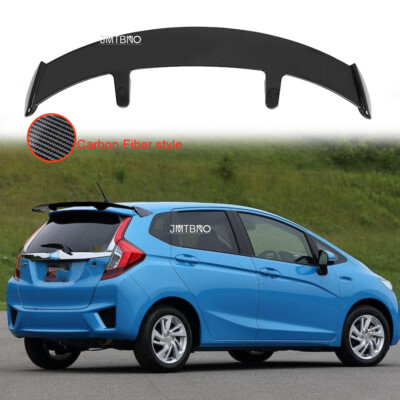 52''Car SUV Rear Trunk Spoiler Tail Racing Wing Carbon Look For Honda Fit Jazz Si