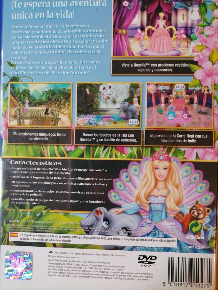 Barbie na Princesa dos Animais para a PS2 em segunda mão durante 5