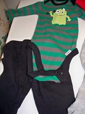 8 Pc. Gerber Onsies Sleepers Pants Shirt Set Boy 0-3 mos. 29