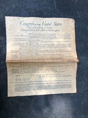 Congress of the United States''12 Articles of Amendment to the On Parchment Paper
