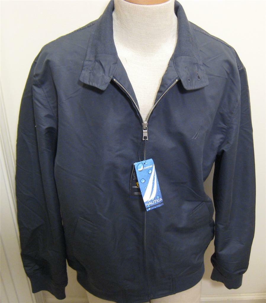 Nautica Mens Navy Blue Windbreaker 