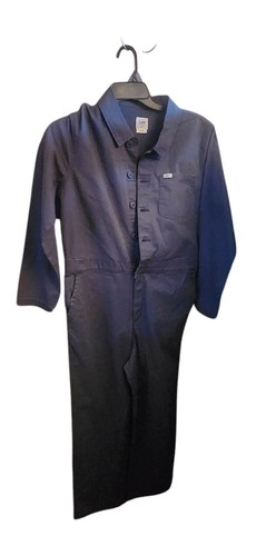 Lee Heritage Coverall Women’s Large Dark Muted Gray Button-Up Jumpsuit