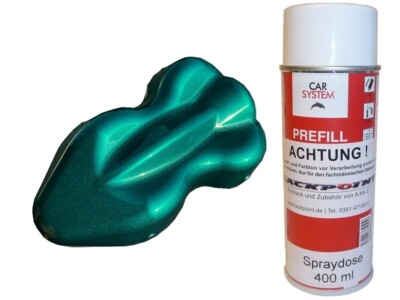 1x Sprühdose 400ml 1K Autolack Türkis Metallic Glanz kein Klarlack Lackpoint