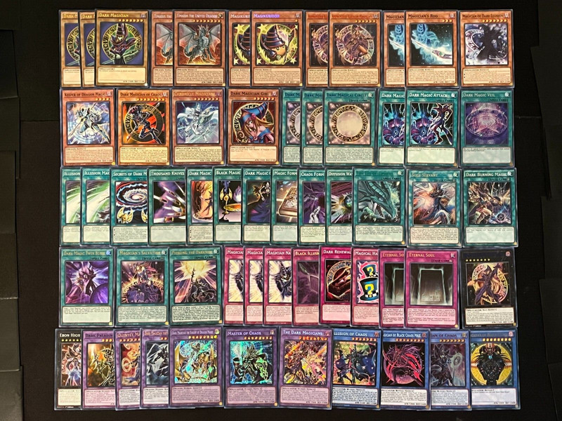 YUGIOH DARK MAGICIAN DECK- CHAOS- ILLUSION- EBON- TIMAEUS- CIRCLE-SOUL- KNIGHT