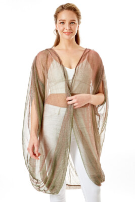 Anthropologie Style Women's Fashion Beach Resort Sheer Crinkle Cover Up
