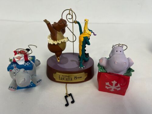 x3 Hallmark Keepsake Ornament DISNEY FANTASIA 75th Hippos QGO1014 QGO1045 Hippos - Afbeelding 1 van 3