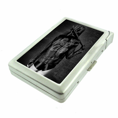 Bad Girl Pin Ups D1 Cigarette Case with Built in Lighter Metal Wallet 