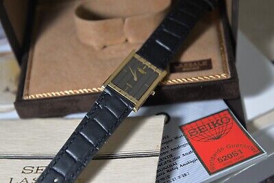 Nice Seiko LASSALE 7750 Quartz Men's Slim Rectangular Watch Nice Seiko LASSALE 7750 Quartz Men's Slim Rectangular Watch