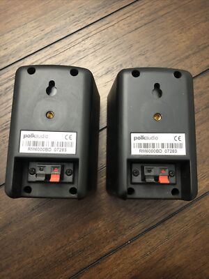 Polk Audio RM6000BD Black Satellite Surround Speakers With Wall Mounts