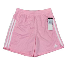 Adidas Girls' 5'' Large Mesh Shorts - Light Pink