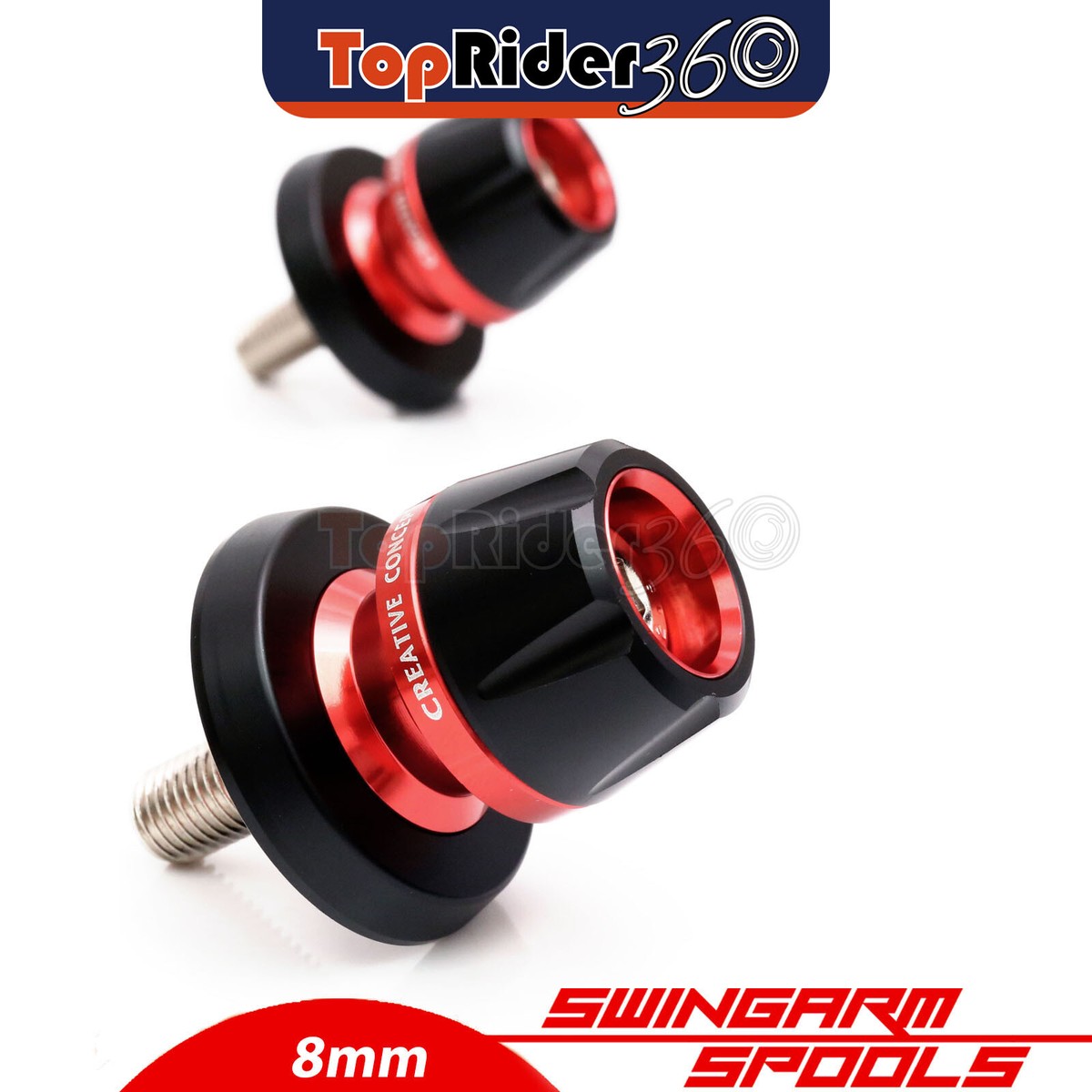 mi様 RED 8mm Swingarm Spools Sliders Protector For Kawasaki Z900 RS
