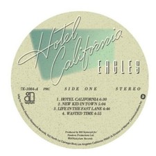 The Eagles - Hotel California LP Label Sticker