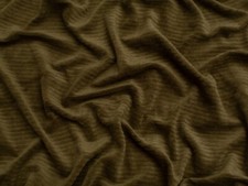 Minerva 8 Wale Velour Rib Stretch Knit Cord Fabric Olive Green - per metre