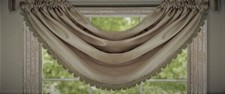 Elrene Home Fashions Room Darkening Rod Pocket Waterfall Window Valance 52 x 36