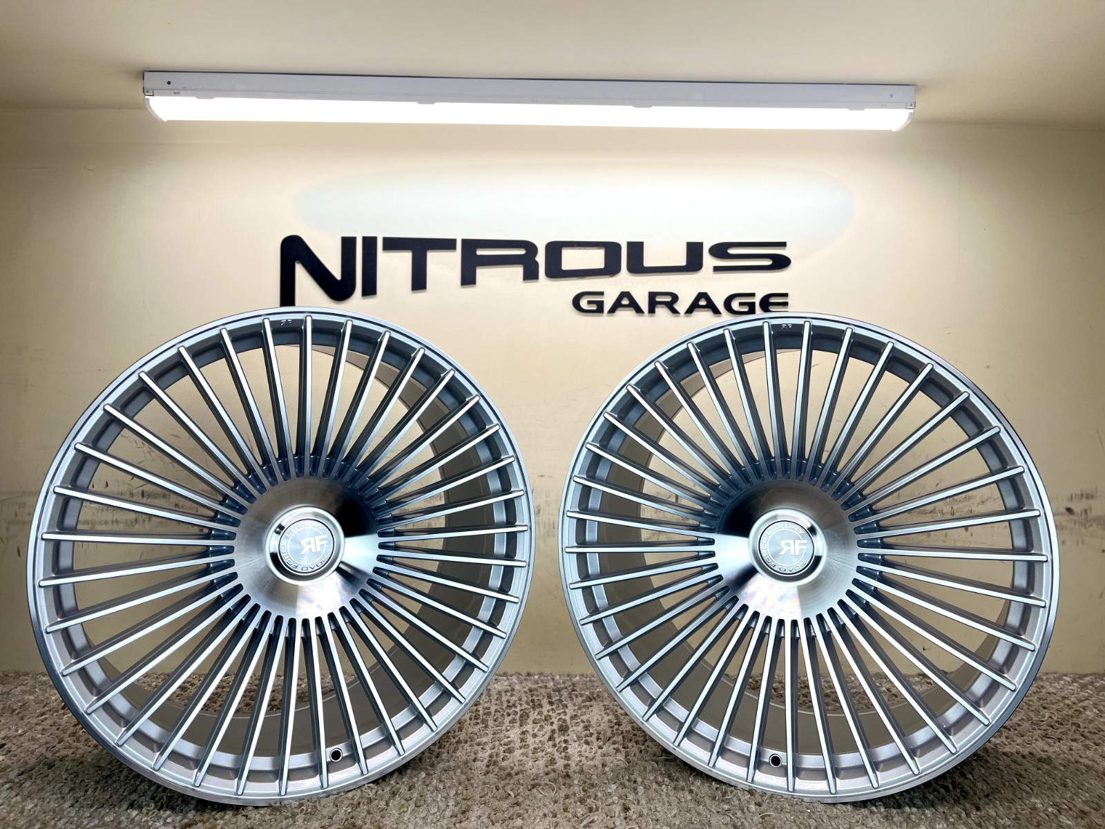 22 SILVER STAGGERED CONCAVE RF35 WHEELS MASERATI QUATTROPORTE & GHIBLI 14-24
