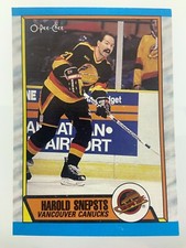 1989-90 Harold Snepsts 286 OPC Vancouver Canucks O-Pee-Chee Hockey Card 068Z