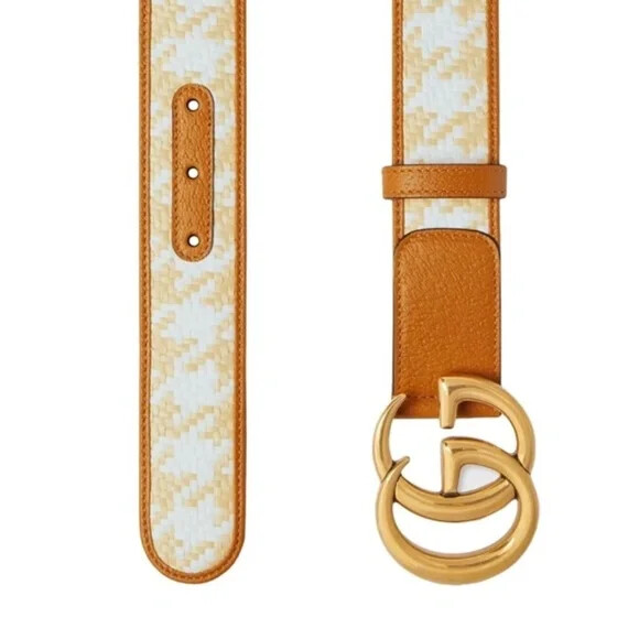 New 70 28 Gucci GG Marmont Houndstooth Belt | eBay display picture 2