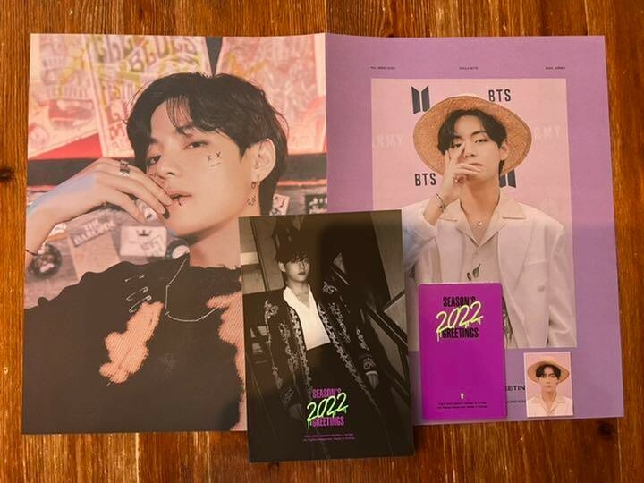 BTS Bangtan Season's Greetings 2022 Official Photo Set 4ea V