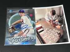 Mick Abel Phillies Auto Signed 2021 Bowman Chrome 40 Man Futures