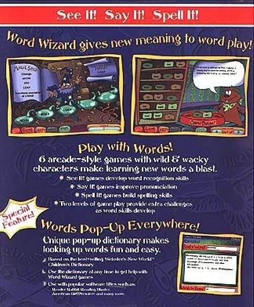 Webster's New World: Word Wizard (Ages 5-9) (PC-CD, 1998) - NEW CD in SLEEVE - Image 3 of 3