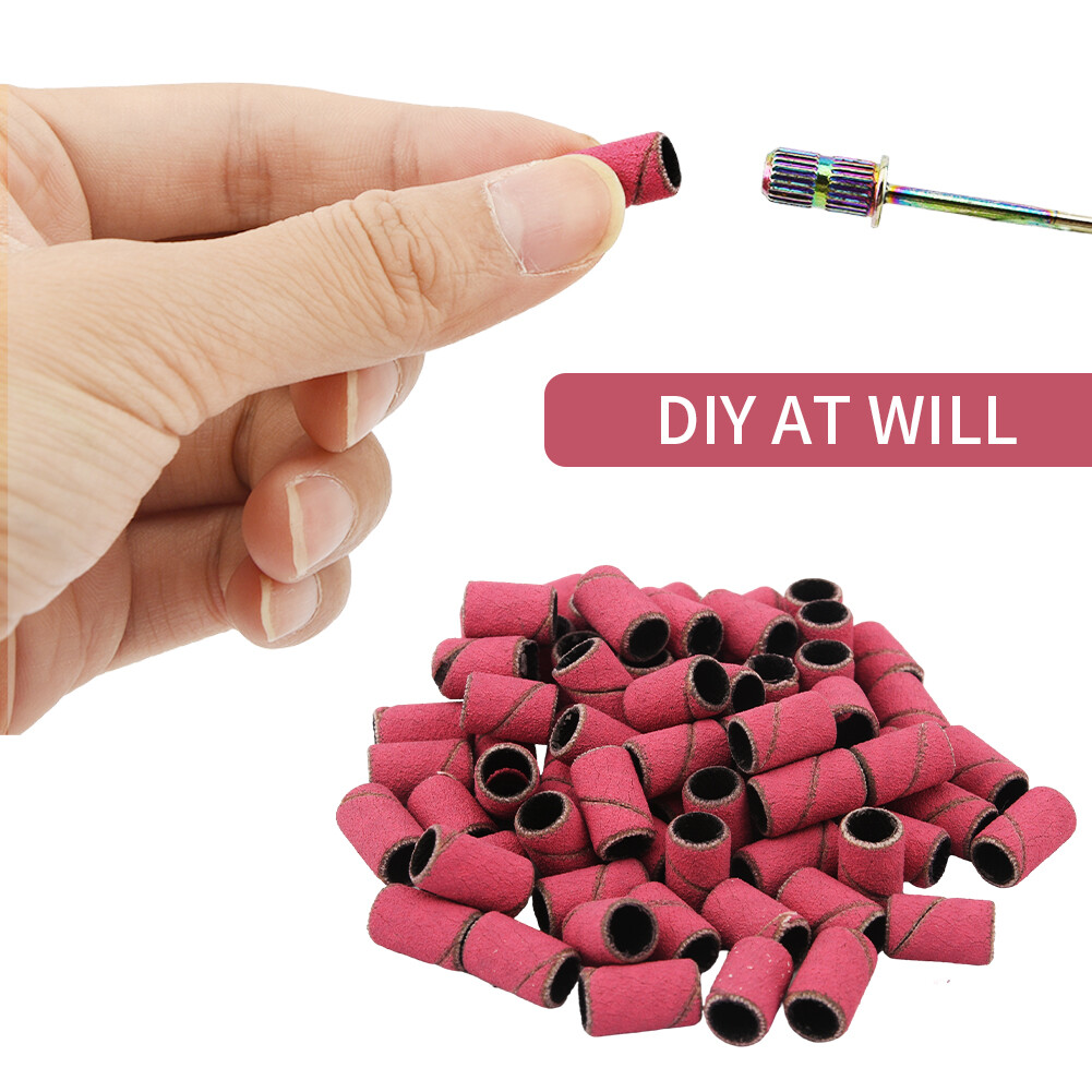 75pcs For Nail Drill Sanding Band File Pedicure With 3pcs Mandrel Bit