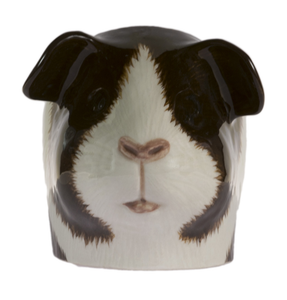 Quail Ceramics Guinea Pig Face Egg Cup Long Hair Brown And