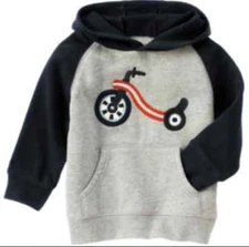 Gymboree JUNIOR RACER Big Wheel hoodie sweatshirt size 3-6 months NWT