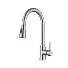 SUMERAIN Kitchen Faucet with Pull Down Sprayer Brushed Nickel, Dual Function ...