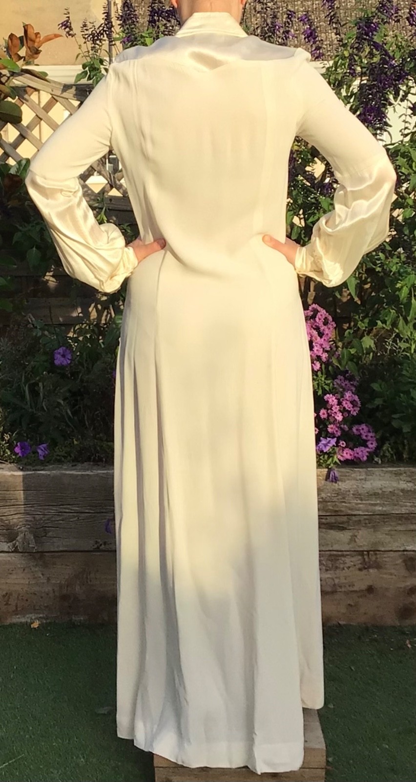 Rare Vintage Ozzie Clark for Radley Moss Crepe and satin Wedding dress image 8