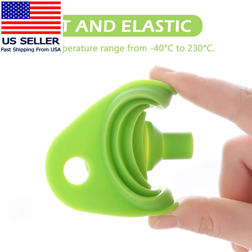 2Pcs Portable Collapsible Funnel Silicone Kitchen Gadgets Accessories Foldable H - Picture 4 of 6