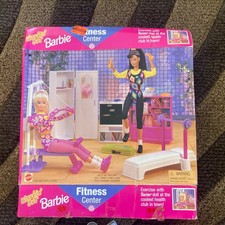 Vtg 1997 Barbie WORKIN OUT FITNESS PLAYSET, Mostly Complete