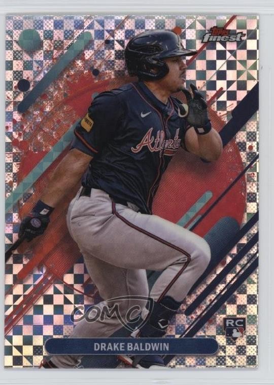 2025 Topps Finest Rare Checkerboard Refractor Drake Baldwin #287 6bu