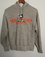 Walt Disney Studios Mickey Mouse Gray Orange Hoodie Disney 100 Size XS