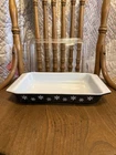Vintage Pyrex "Black Snowflake"also known as Charcoal casserole dish glass lid.